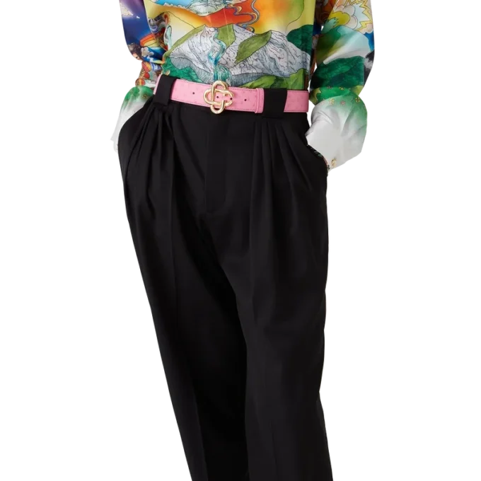 Cintura con logo CC in rilievo rosa