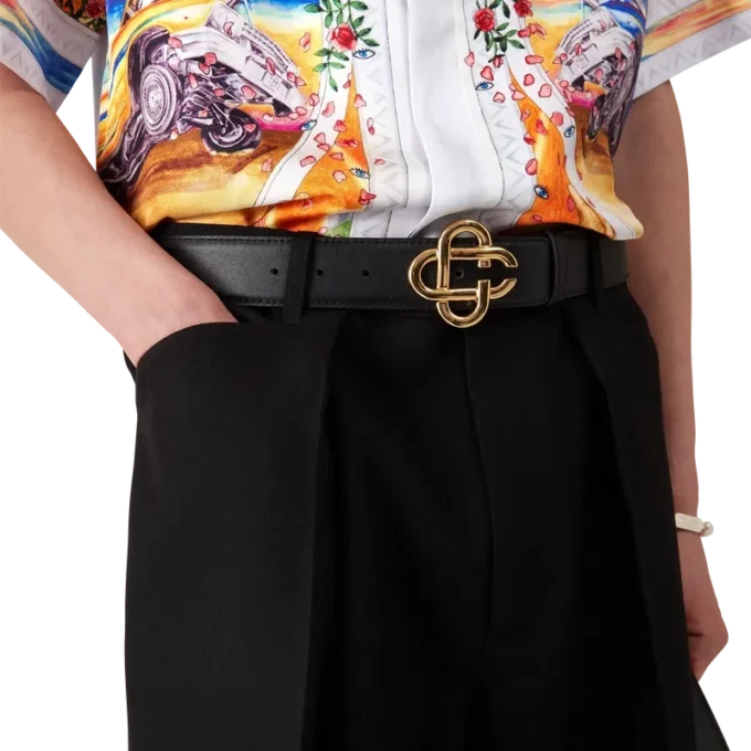 Cintura con logo CC nero Cintura con logo CC nero