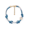 Collana annodata blu