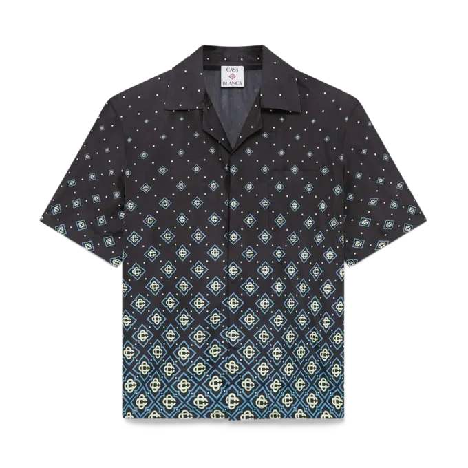 Costume da bagno a pantaloncini con monogramma nero sfumato Costume da bagno a pantaloncini con monogramma nero sfumato