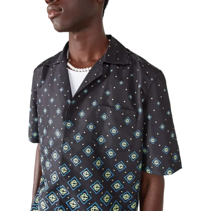 Costume da bagno a pantaloncini con monogramma nero sfumato Costume da bagno a pantaloncini con monogramma nero sfumato