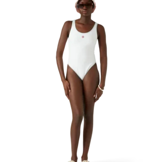 Costume da bagno con monogramma jacquard