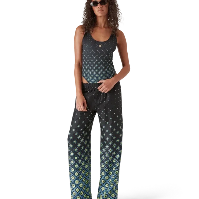 Costume da bagno nero sfumato con monogramma Costume da bagno nero sfumato con monogramma