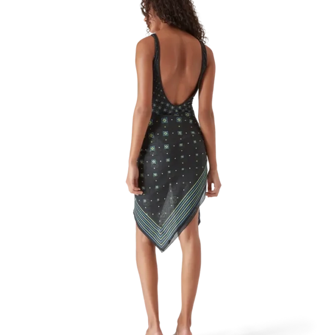 Costume da bagno nero sfumato con monogramma Costume da bagno nero sfumato con monogramma