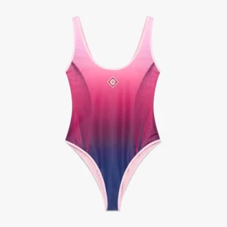 Costume da bagno sfumato color melanzana