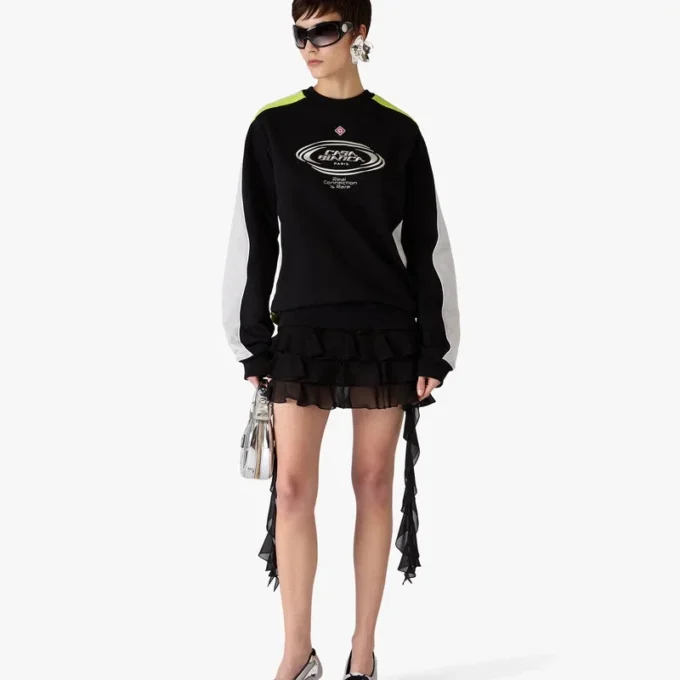 Felpa a maniche lunghe con blocchi di colore