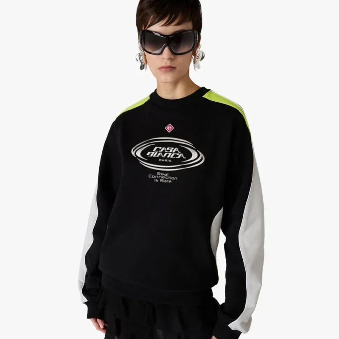 Felpa a maniche lunghe con blocchi di colore