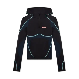 Felpa con cappuccio a maniche lunghe senza cuciture