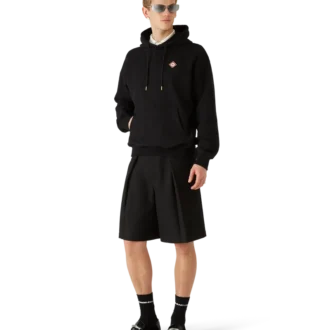 Felpa con cappuccio e logo Diamond