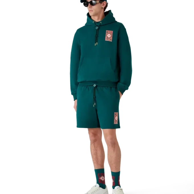 Felpa con cappuccio e logo gotico