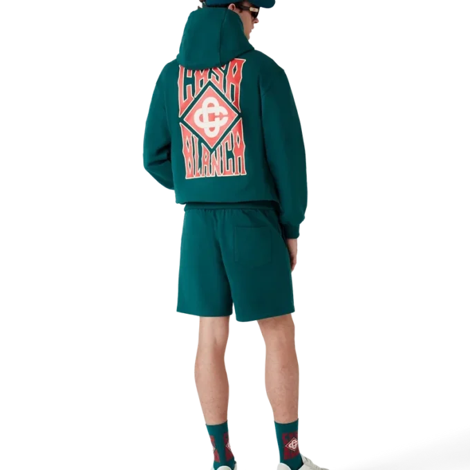 Felpa con cappuccio e logo gotico