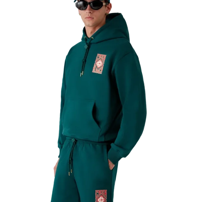 Felpa con cappuccio e logo gotico