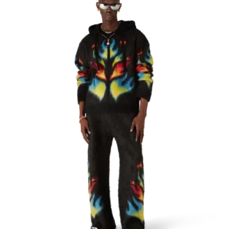 Felpa con cappuccio e zip Mohair Flame Laurel