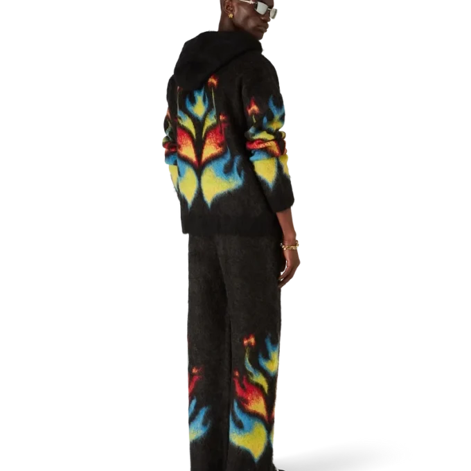 Felpa con cappuccio e zip Mohair Flame Laurel