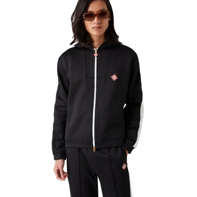 Felpa con cappuccio in tessuto scuba