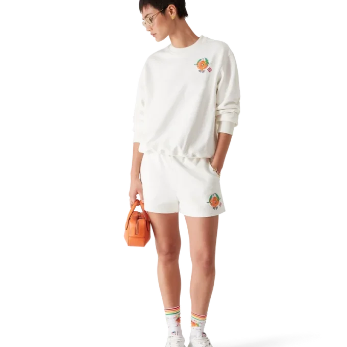 Felpa con mascotte arancione