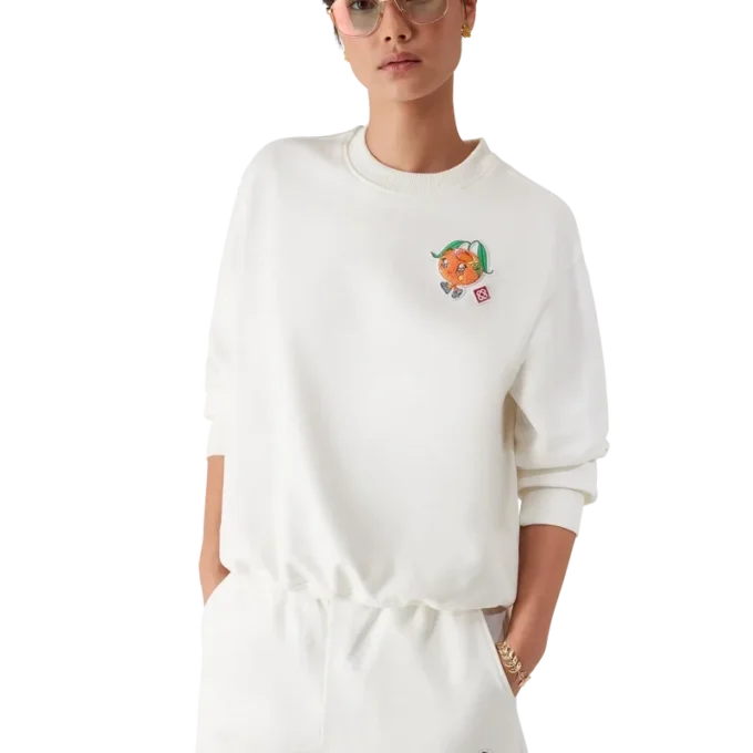 Felpa con mascotte arancione