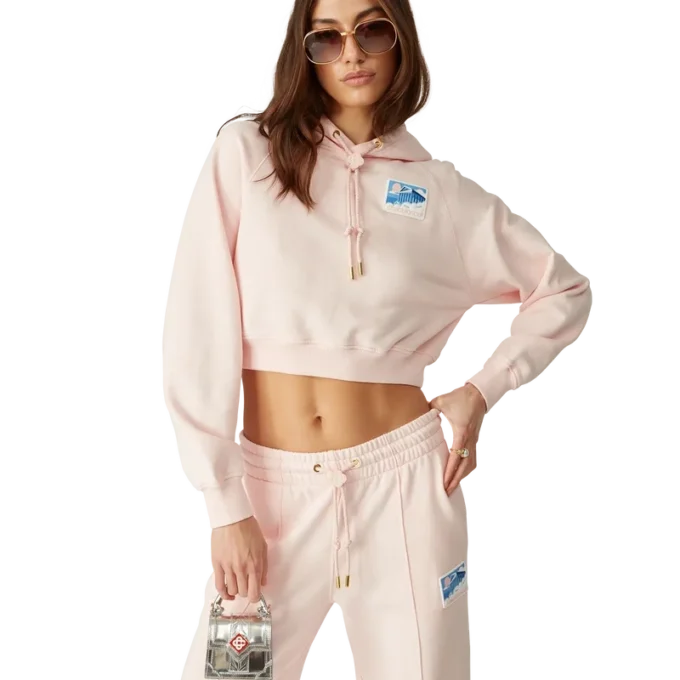 Felpa corta con cappuccio Greek Temple