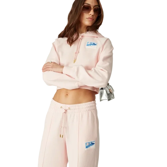 Felpa corta con cappuccio Greek Temple