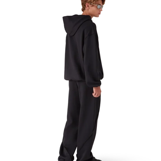 Felpa oversize con cappuccio e pannelli