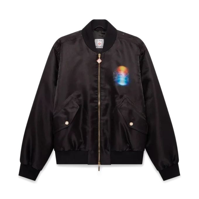 Giacca bomber in organza sfumato