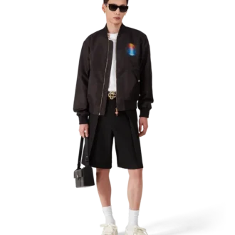 Giacca bomber in organza sfumato