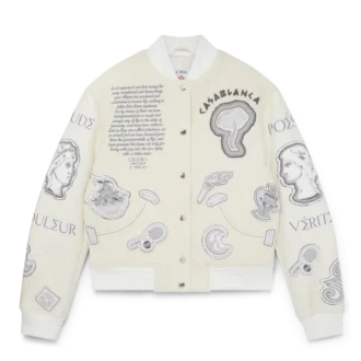 Giacca bomber patchwork in ciniglia