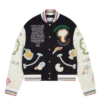 Giacca bomber patchwork in ciniglia