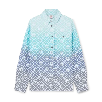Giacca-camicia in jacquard Monogram Gradient