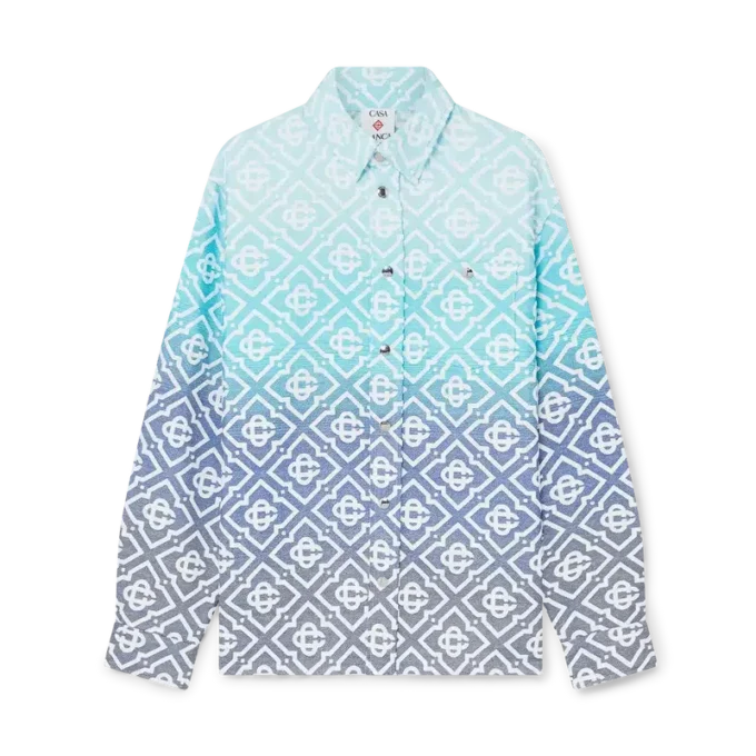 Giacca-camicia in jacquard Monogram Gradient