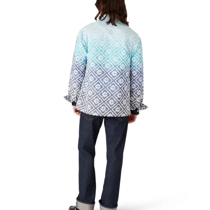 Giacca-camicia in jacquard Monogram Gradient