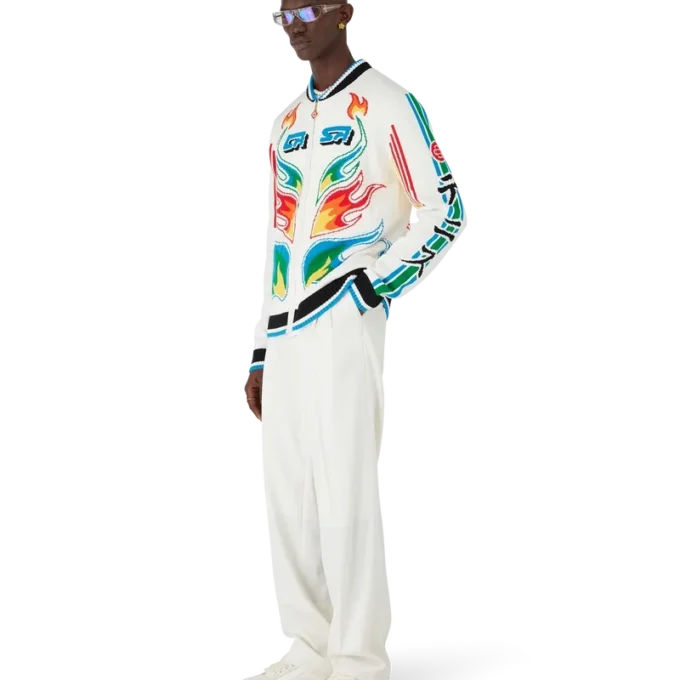 Giacca Casa Club in maglia di cotone Flame Laurel