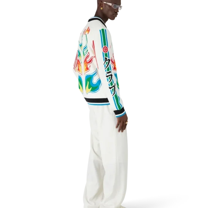 Giacca Casa Club in maglia di cotone Flame Laurel