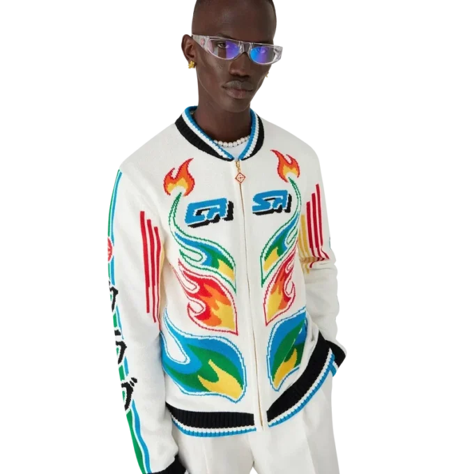 Giacca Casa Club in maglia di cotone Flame Laurel