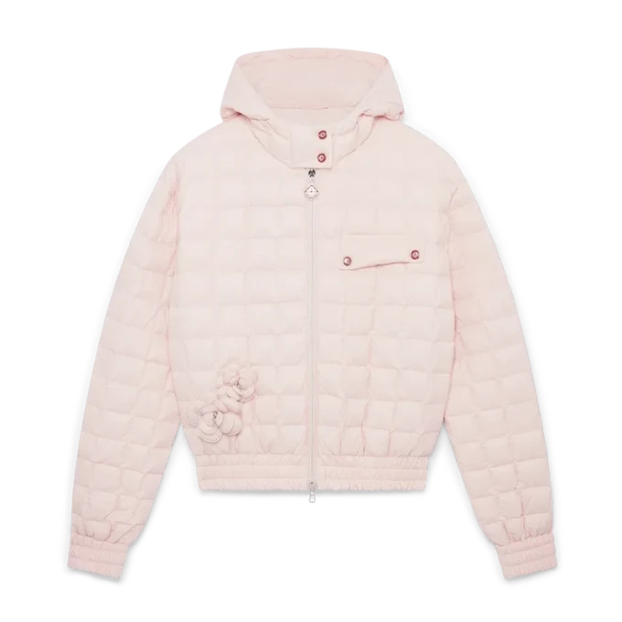 Giacca con cappuccio trapuntata in nylon