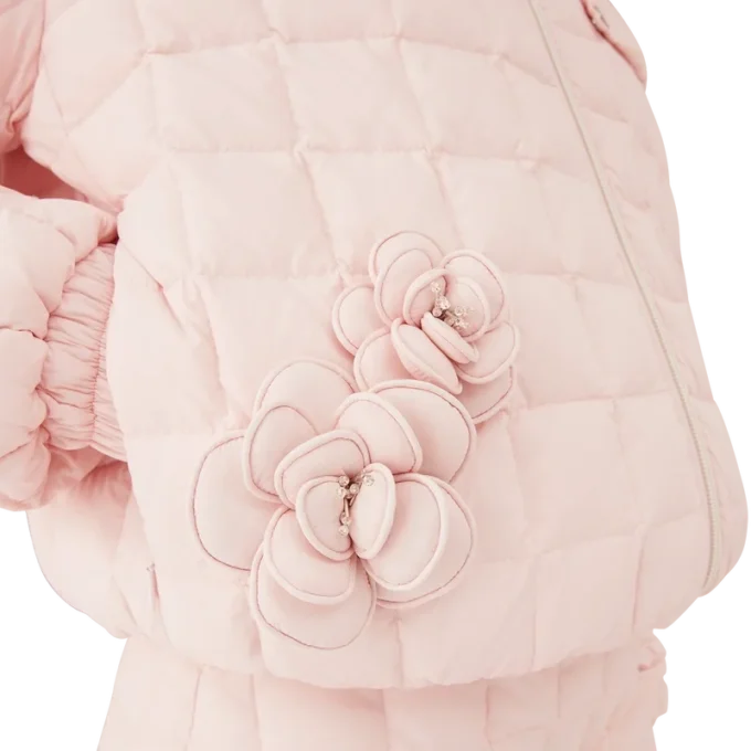 Giacca con cappuccio trapuntata in nylon