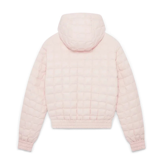 Giacca con cappuccio trapuntata in nylon