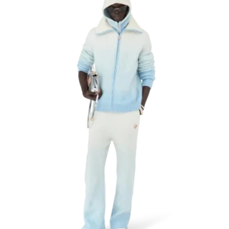 Giacca con zip in morbido mohair sfumato