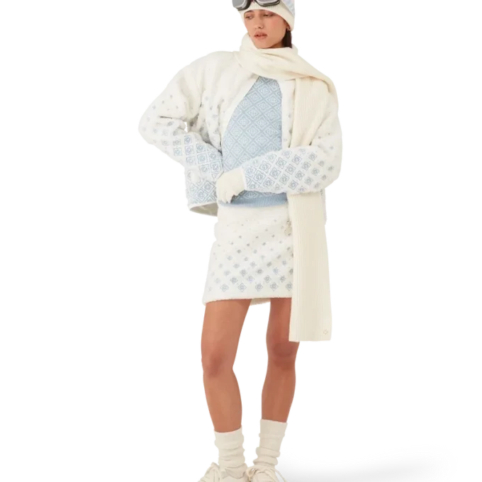 Giacca corta in pile con monogramma sfumato ricamato