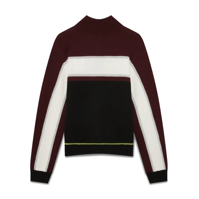 Giacca da allenamento in maglia merino a righe