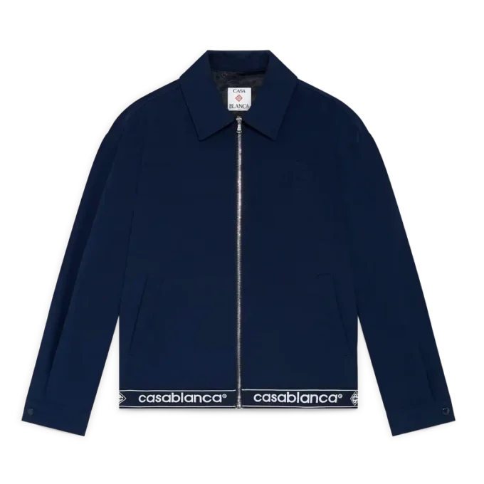 Giacca da completo in lana blu navy