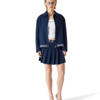 Giacca da completo in lana blu navy
