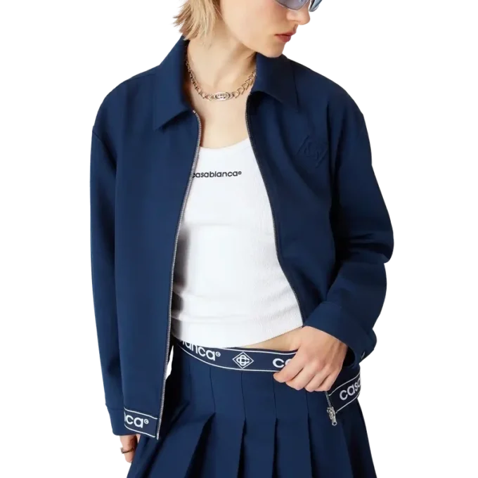 Giacca da completo in lana blu navy