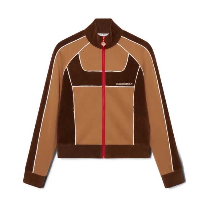 Giacca da tuta con inserti in ciniglia