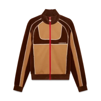 Giacca da tuta con inserti in ciniglia