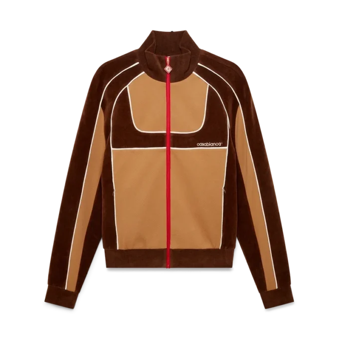 Giacca da tuta con inserti in ciniglia