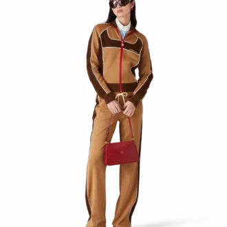 Giacca da tuta con inserti in ciniglia