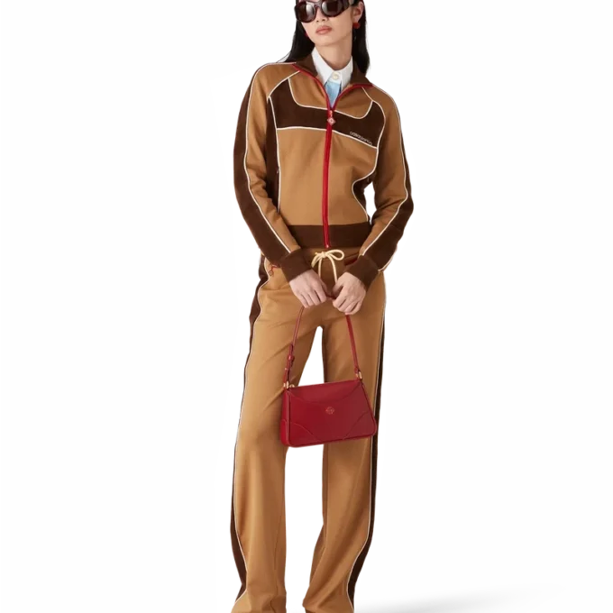 Giacca da tuta con inserti in ciniglia