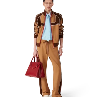 Giacca da tuta con inserti in ciniglia