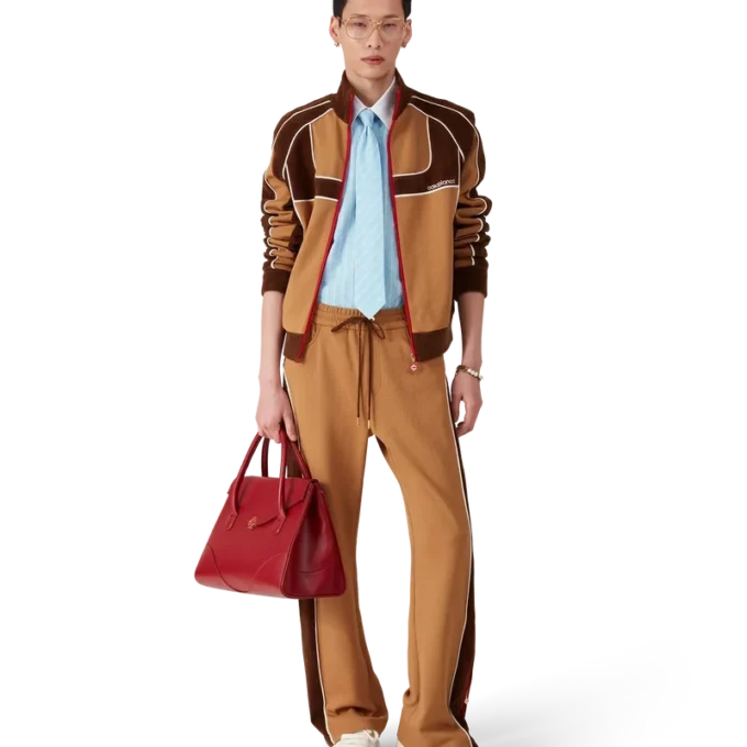 Giacca da tuta con inserti in ciniglia